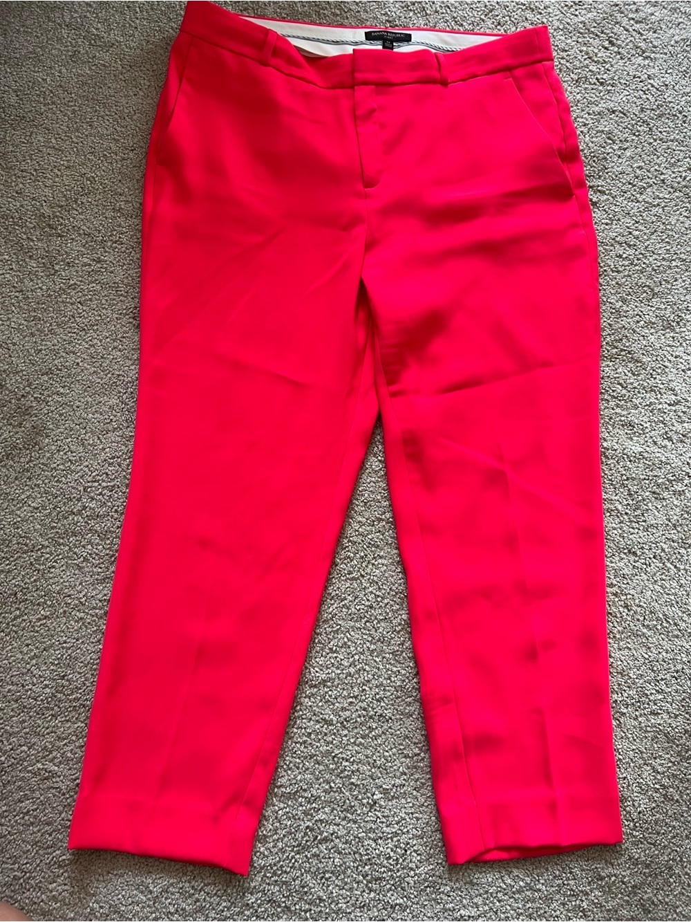 Banana Republic Avery Pants Sz 14 Ankle Pink Classic Chic